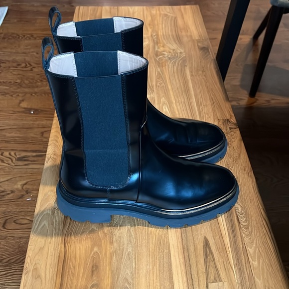 Santoni chunky leather ankle boots size 40/ US 9, no box, priced to sell - Picture 5 of 9